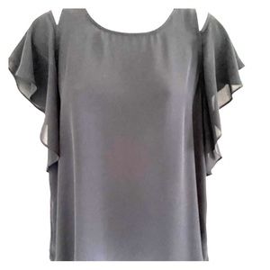 IZ Byer Cold Shoulder Ruffle Sleeve Blouse